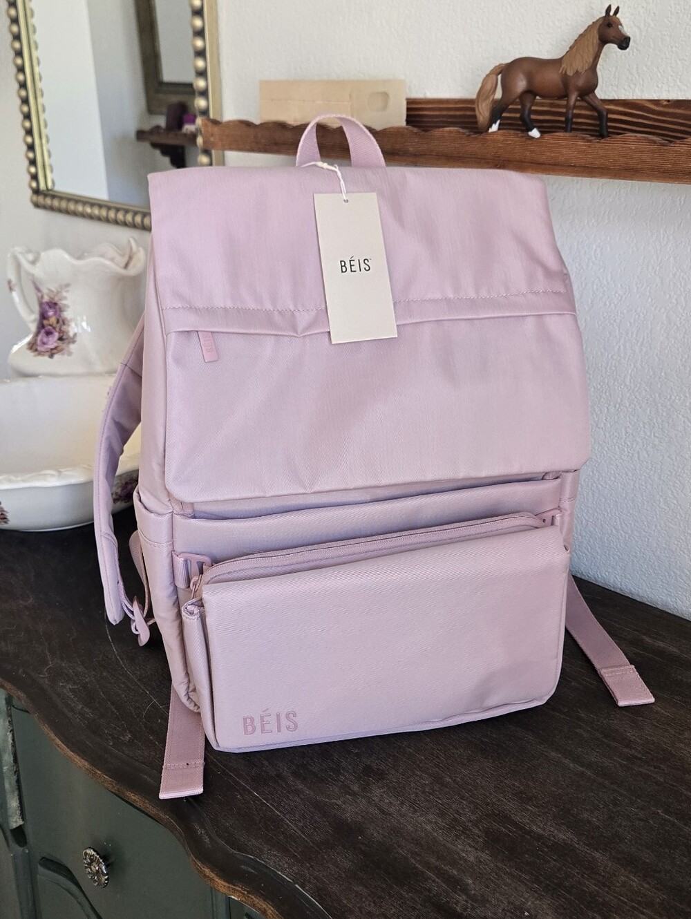 Beis Ultimate Diaper Backpack In Atlas Pink - Picture 5 of 10